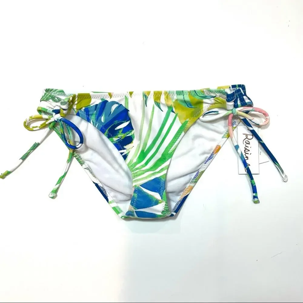 Raisins BLUE Juniors' Palm Bikini Swim Bottom Sm